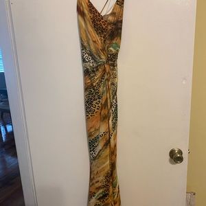 Animal print maxi dress